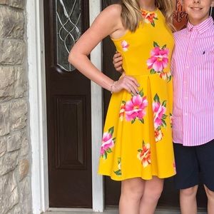 Yellow floral dress